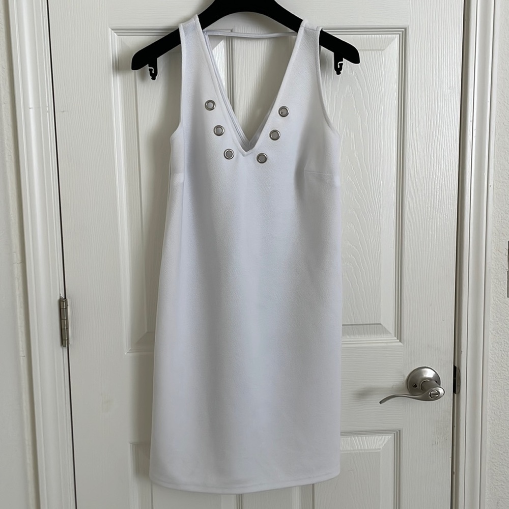White dress v neck